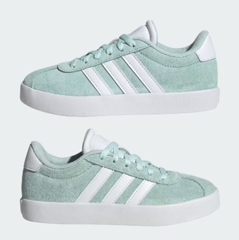 Adidas VL Court 3.0 sneakers in the "Halo Mint / Cloud White" size 12 Kids